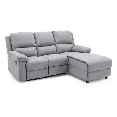 (Left Hand Corne) VALENCIA FABRIC CHAISE SEATER HIGH BACK LOUNGE SHAPED CORNER RECLINER SOFA