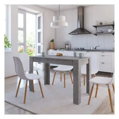 Dining Table Concrete Grey 120x60x76 cm Chipboard