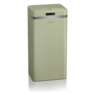 Swan Retro Square Green Sensor Bin - Litre