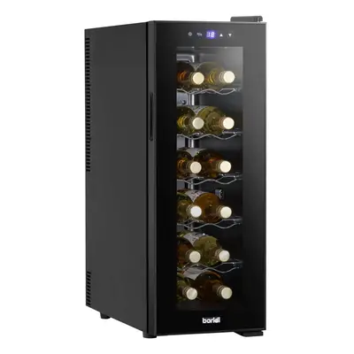 Baridi Bottle Wine Cooler with Digital Touch Screen Controls & LED Light, Black - DH73