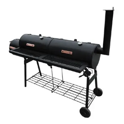 vidaXL Smoker BBQ Nevada Black Outdoor Cooking Double Grill Box Appliance