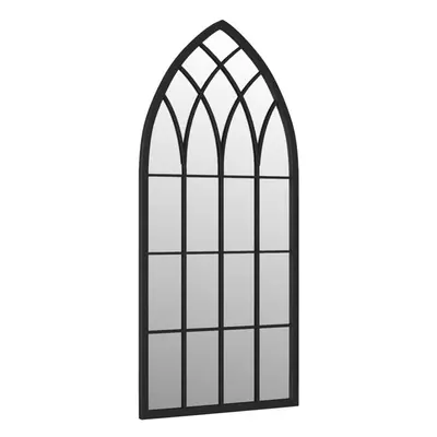 (black, x cm) vidaXL Garden Mirror Iron for Outdoor Use Decor Black/Sand 100x45/70x30 cm