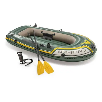 Intex Inflatable Boat Canoe with Oars and Pump Dinghy Seahawk Set 68347NP