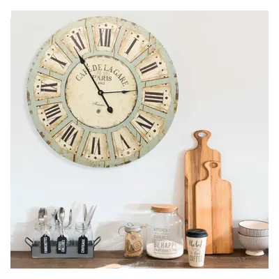 vidaXL Wall Clock Multicolour MDF Home Office Decoration Hanging Analog Clock