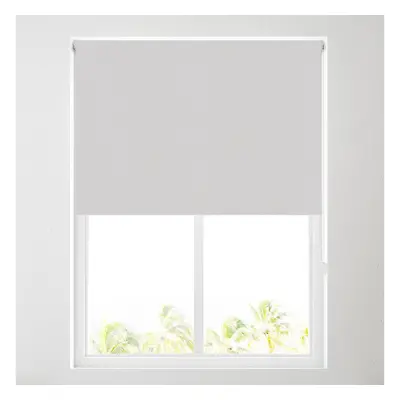 (153cm (5ft), Light Grey) Blackout Roller Blinds for Windows, Custom Cut to Size - Black Out The