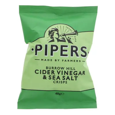 Pipers Crisps Cider Vinegar & Sea Salt -40g ( pack of )