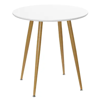 HOMCOM Round Dining Table with Matte Top Metal legs, Kitchen Table for People