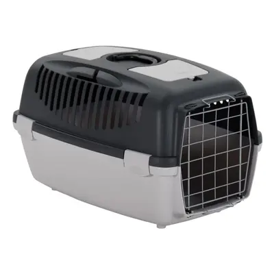 (61 x x cm (L x W x H)) vidaXL Pet Carrier Pet Carrier Dog Transport Box Dog Carrier Grey and Bl