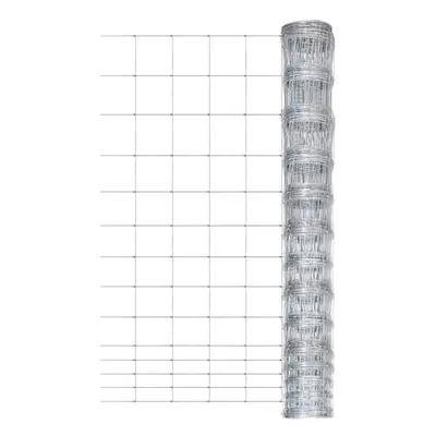 vidaXL Garden Fence Galvanised Steel m cm Silver Border Wire Mesh Panel