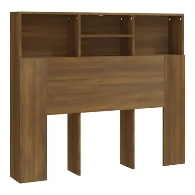 (brown oak) vidaXL Headboard Cabinet Bedroom Bookcase Headboard Furniture Multi Colours