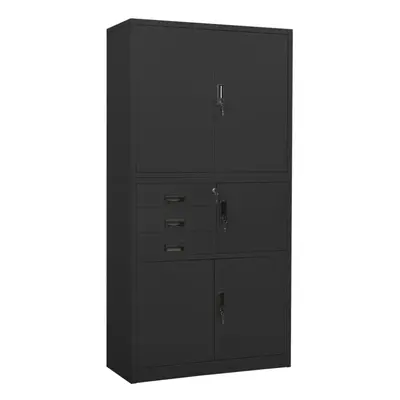 vidaXL Office Cabinet Anthracite Steel Furniture Filing File Storage Cabinet