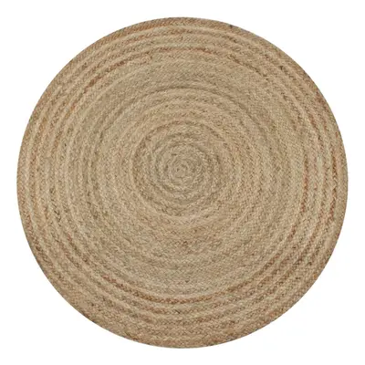 vidaXL Area Rug Braided Jute 120cm Round Home Living Room Floor Carpet Mat