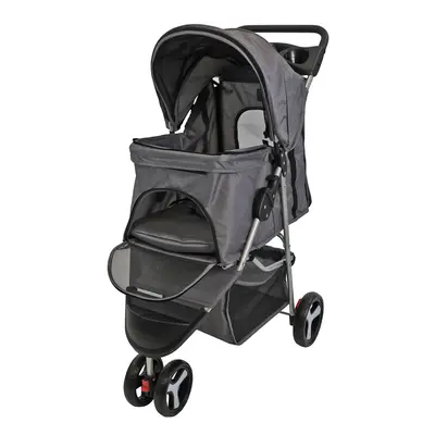 Pet Stroller Dog Cat Puppy Pram Pushchair Grey