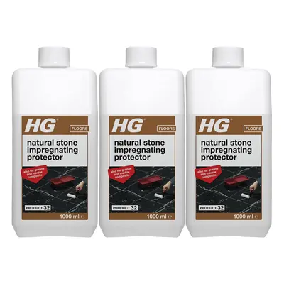 3 x HG Natural Stone Impregnating Protector (Product 32) - 1Liter