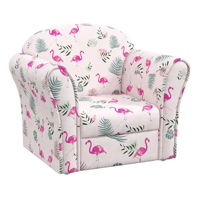 AIYAPLAY Kids Sofa Chair with Flamingo Design for Bedroom, Playroom, Pink