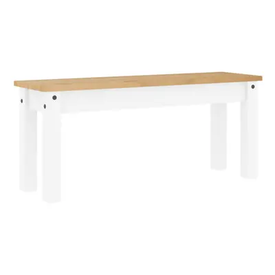 vidaXL Dining Bench Hall Dining Room Seat Kitchen Bench White Solid Wood Pine