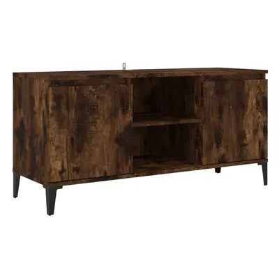 (smoked oak) vidaXL TV Cabinet with Metal Legs Sideboard TV Stand TV Unit Hifi Cabinet