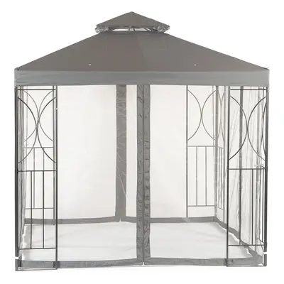 (Grey) SunTime Gazebo 2.5m Polenza Cream Grey Garden