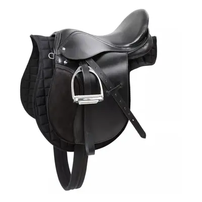 Kerbl Horse Saddle Set with Saddlepad/Stirrups/Stirrup Belt/Girth Leather