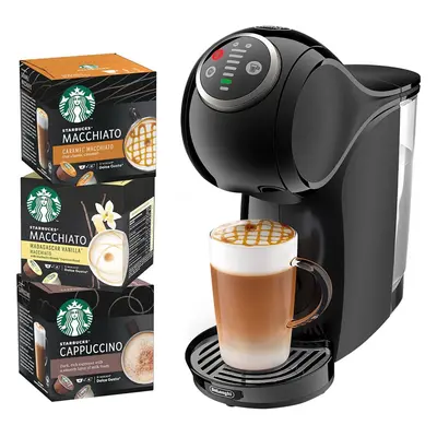 Dolce Gusto by De'Longhi Genio Plus EDG315.B SBX Pod Coffee Machine Starbucks Bundle - Black