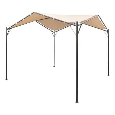 Garden Furniture Set Gazebo Pavilion Tent Canopy 4x4 m Steel Beige