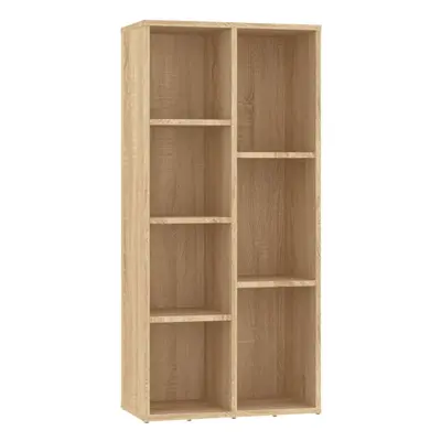 vidaXL Book Cabinet Sonoma Oak Engineered Wood Highboard Bookcase Display Rack