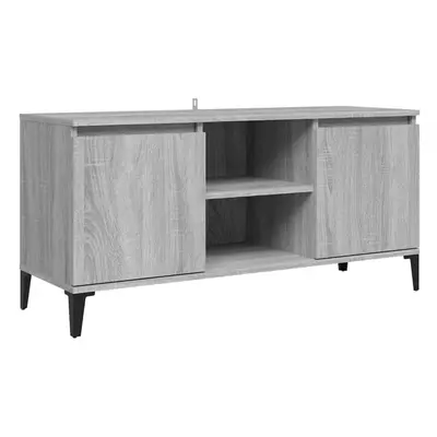 (grey sonoma) vidaXL TV Cabinet with Metal Legs Sideboard TV Stand Low Board Multi Colours