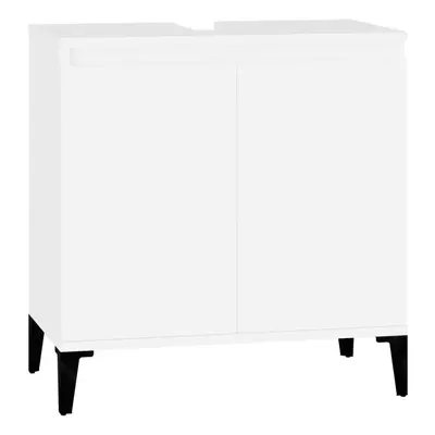 (white) vidaXL Sink Cabinet Vanity Unit Storage Under Sink Cabinet Engineered Wood