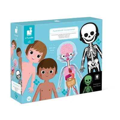 Janod Educational Puzzle Human Body Kid's Attaractive Game 5-10y