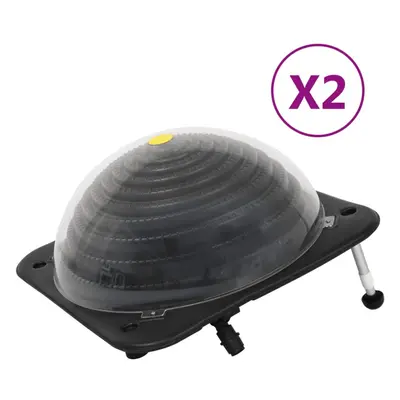 vidaXL 2x Solar Pool Heaters HDPE Aluminium Domes Pool Heating System Outdoor