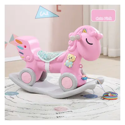 (Pink) WDW in Rocking Horse for Kids Balance Bike for Toddlers Kids Rocking Horse for 1Year and 