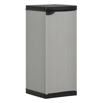 vidaXL Garden Storage Cabinet with Shelf Grey and Black Utility Cabinet Rack