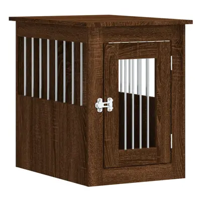 (brown oak, x x cm) vidaXL Dog Crate Furniture Pet Doghouse Dog Kennel Dog Cage Engineered Wood