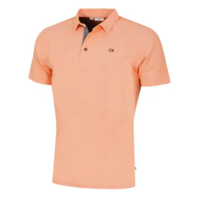 (XXXXXL, Orange) Calvin Klein Mens Prep Campus Oxford Pique Golf Polo Shirt