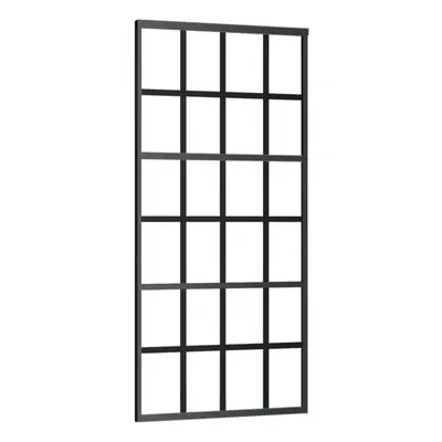 vidaXL Sliding Door Barn Door Sliding Door Panel ESG Glass and Aluminium Black