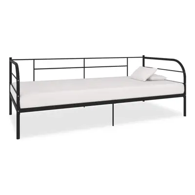 vidaXL Daybed Frame Black Metal 90x200cm Bedroom Dorm Guest Room Furniture