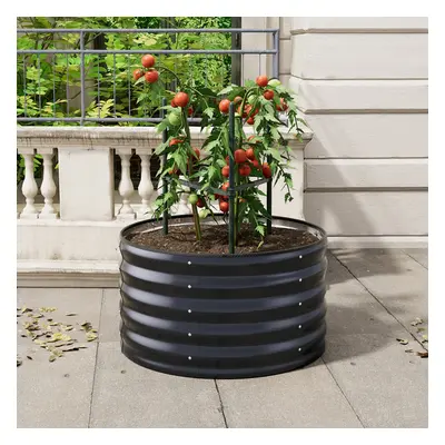 80cm W x 80cm D Round Galvanized Steel Raised Garden Bed