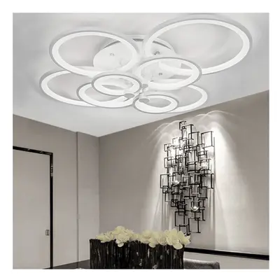 (8 Heads) Modern Circular LED Semi Flush Ceiling Light