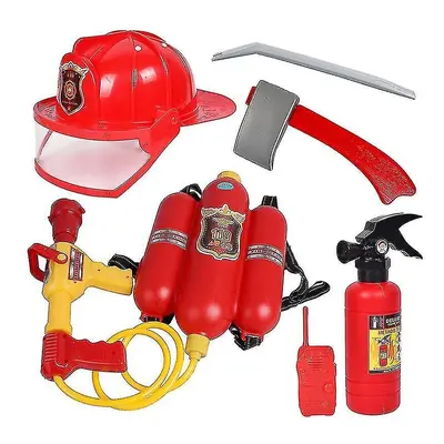 Fire Hose Helmet 5-piece Set Fireman Children's Toy Set Role Play