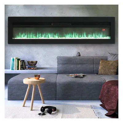 70 Inch LED Electric Fireplace Insert/Free Standing Wall Fire Heater