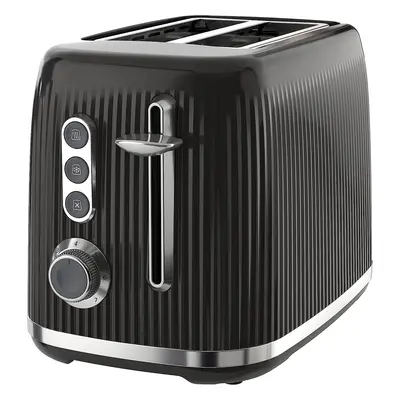 Breville Bold Black Slice Toaster with High Lift and Wide Slots Black and Silver Chrome [VTR001]