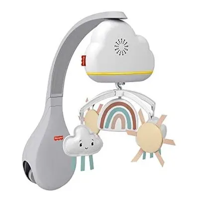 Fisher-Price Rainbow Showers Bassinet to Bedside Mobile, tabletop soother and nursery sound mach