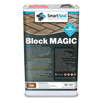 (Tan, Litres) Smartseal - Block Magic - Colouring Block Paving Sealer. Superior to Concrete Pain