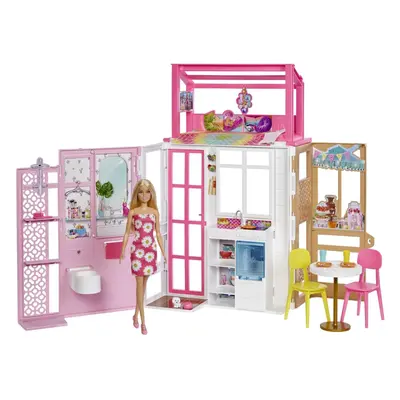 (Barbie Dollhouse) and House Playset has floors and play areas with pet puppies and accessories,