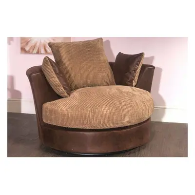 Porto Jumbo Cord Swivel chair-Arm Chair