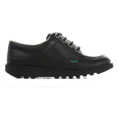 (UK 6) Kickers Kick Lo Y Core Youths Black Leather Shoes