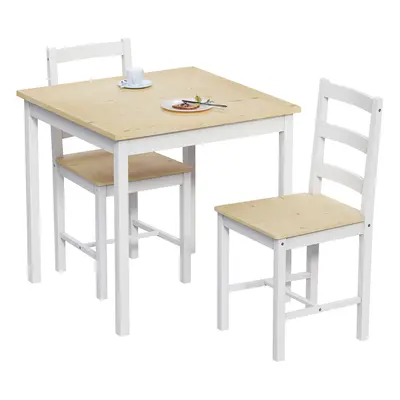 (White & Pine, Seater) Yorkshire Home Dining Set Chairs Table Wood