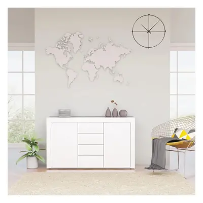 Sideboard High Gloss White 120x36x69 cm Chipboard