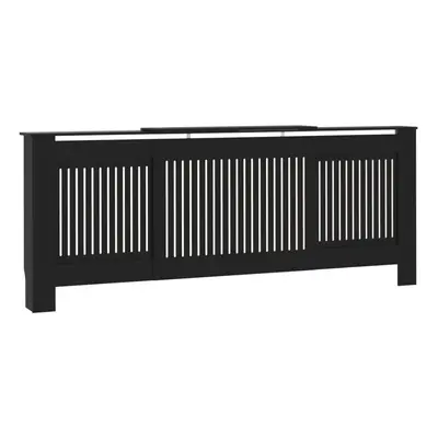 vidaXL MDF Radiator Cover Black Heating Cabinet Heater Shelf Indoor Furniture