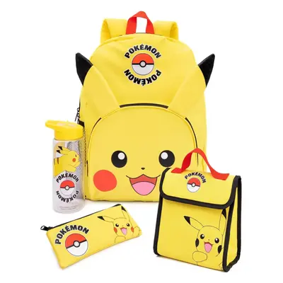 Pokemon Pikachu Lunch Bag And Backpack Set (Pack Of 4)